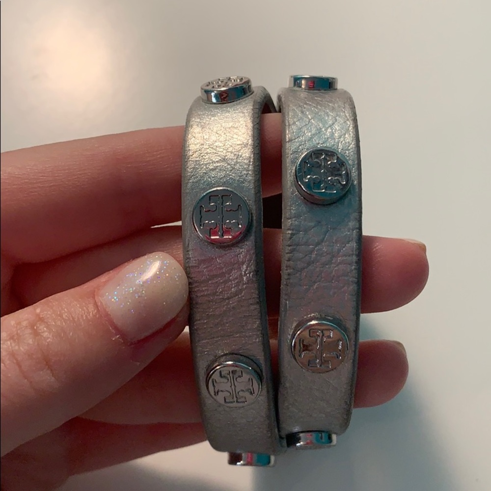 Silver Tory Burch Wrap Bracelet